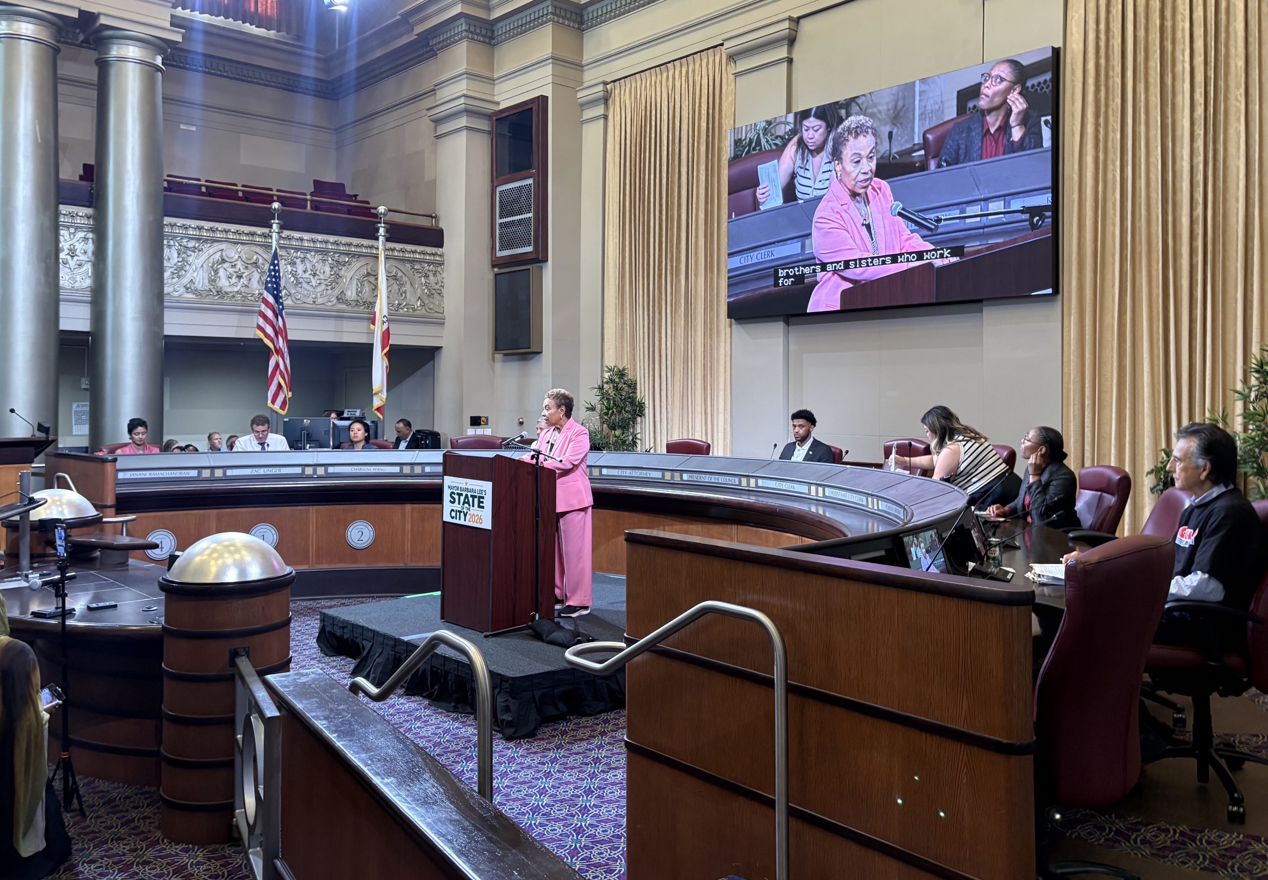 Lee gives upbeat State of the City speech as unions increase pressure for deal — The Oaklandside, St. Helena Government news