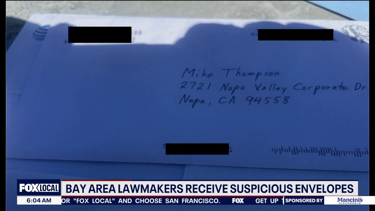 Bay Area lawmakers receive suspicious envelopes — KTVU FOX 2 Bay Area, St. Helena Community news